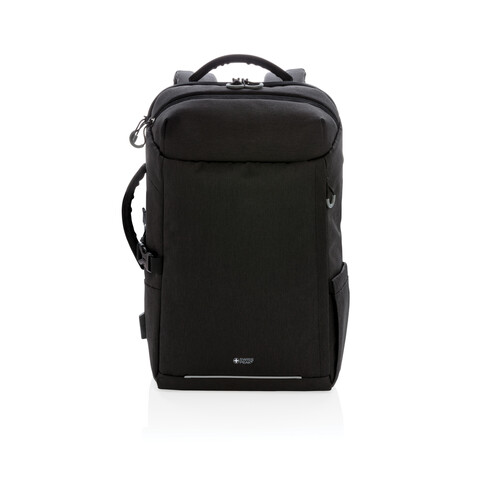 Swiss Peak AWARE™ XXL Wochenend-Reiserucksack schwarz bedrucken, Art.-Nr. P763.141