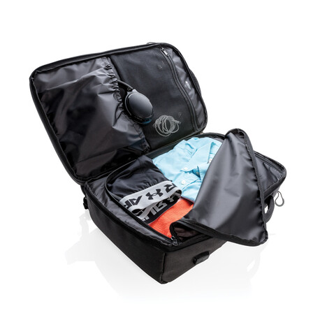 Swiss Peak AWARE™ XXL Wochenend-Reiserucksack schwarz bedrucken, Art.-Nr. P763.141