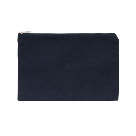 Impact Aware™ 285g/m² Stifte-Etui aus ungefärbtem Canvas navy blau bedrucken, Art.-Nr. P820.775