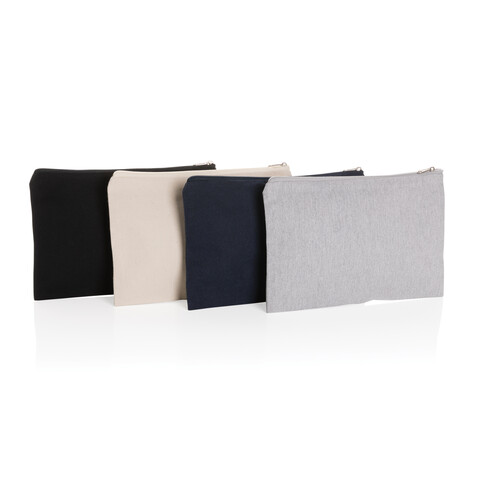 Impact Aware™ 285g/m² Stifte-Etui aus ungefärbtem Canvas navy blau bedrucken, Art.-Nr. P820.775