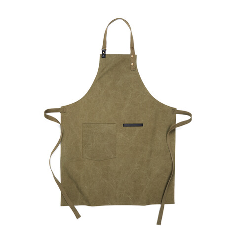 VINGA Tome Schürze aus GRS recyceltem Canvas grün bedrucken, Art.-Nr. 2162