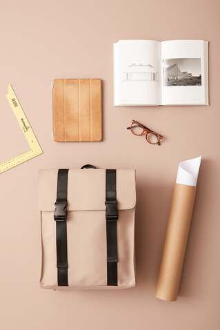 VINGA Baltimore Rucksack greige bedrucken, Art.-Nr. 500120