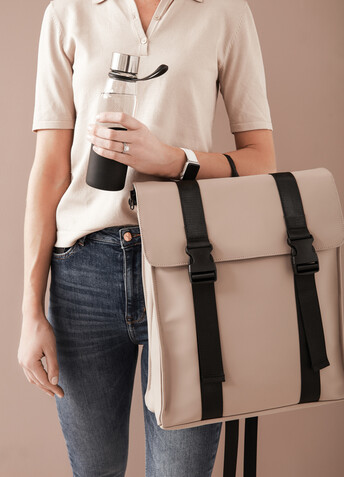 VINGA Baltimore Rucksack greige bedrucken, Art.-Nr. 500120