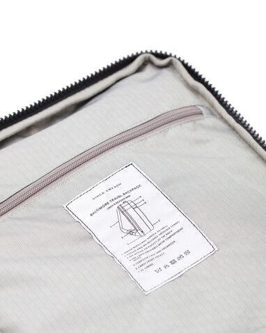 VINGA Baltimore Travel Rucksack schwarz bedrucken, Art.-Nr. 500319