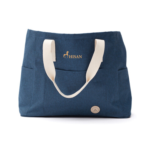 VINGA Sortino Strandtasche blau bedrucken, Art.-Nr. 51332
