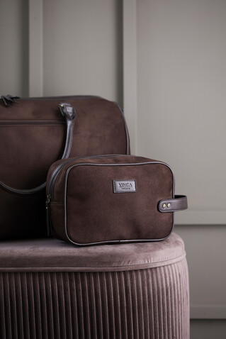 VINGA Hunton Kosmetiktasche braun bedrucken, Art.-Nr. 526019