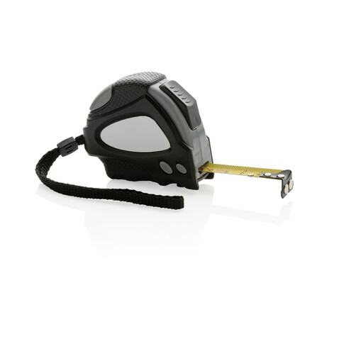 Auto-Stop-Maßband aus recyceltem Kunststoff, 3m/16mm schwarz bedrucken, Art.-Nr. P112.161