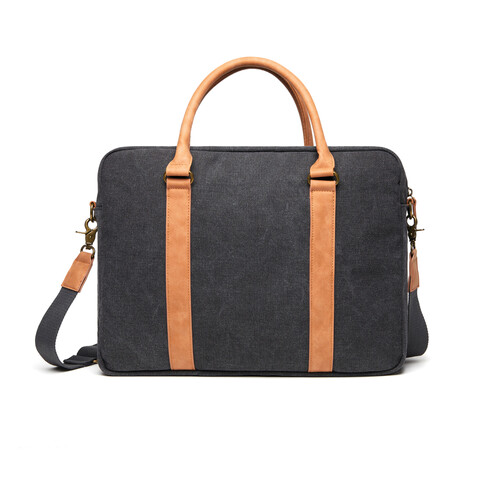 VINGA Bosler Computertasche aus RCS recyceltem Canvas schwarz bedrucken, Art.-Nr. 522319