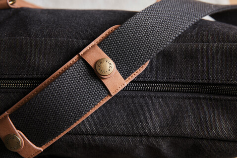 VINGA Bosler Computertasche aus RCS recyceltem Canvas schwarz bedrucken, Art.-Nr. 522319