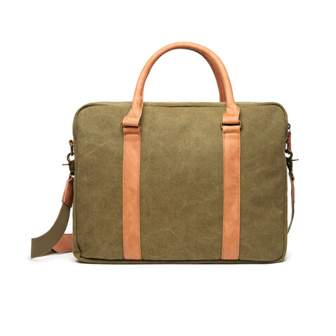 VINGA Bosler Computertasche aus RCS recyceltem Canvas grün bedrucken, Art.-Nr. 522318