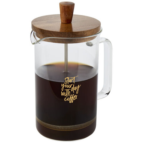 Ivorie 600 ml Kaffeebereiter, transparent, holz bedrucken, Art.-Nr. 11331201