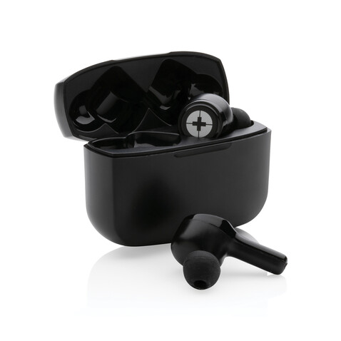 Swiss Peak TWS ANC Earbuds schwarz bedrucken, Art.-Nr. P329.361
