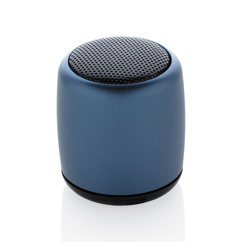 Kabelloser Mini-Lautsprecher aus Aluminium blau bedrucken, Art.-Nr. P329.395