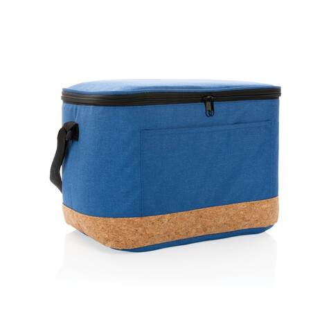 Impact AWARE™ XL RPET Two-Tone Kühltasche mit Korkdetail blau bedrucken, Art.-Nr. P422.355