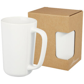 Perk 480 ml Keramiktasse, weiss bedrucken, Art.-Nr. 10072801