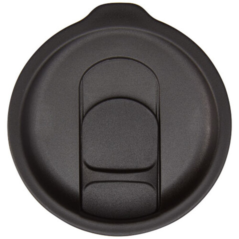 Nordia 400 ml doppelwandiger Becher aus Recyclingmaterial, schwarz bedrucken, Art.-Nr. 10073190