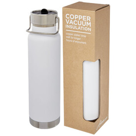 Thor 750 ml Kupfer-Vakuum Sportflasche mit Trinkhalm, weiss bedrucken, Art.-Nr. 10073201 Thor 750 ml Kupfer-Vakuum Sportflasche mit Trinkhalm, weiss bedrucken, Art.-Nr. 10073201