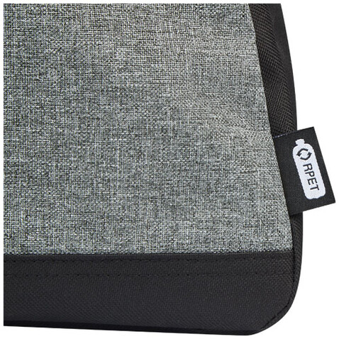 Reclaim GRS recycelte Sport-Reisetasche 21 L, schwarz, heather grau bedrucken, Art.-Nr. 12065690