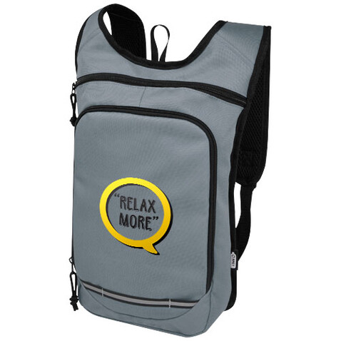 Trails GRS RPET Outdoor Rucksack 6,5 L, grau bedrucken, Art.-Nr. 12065882