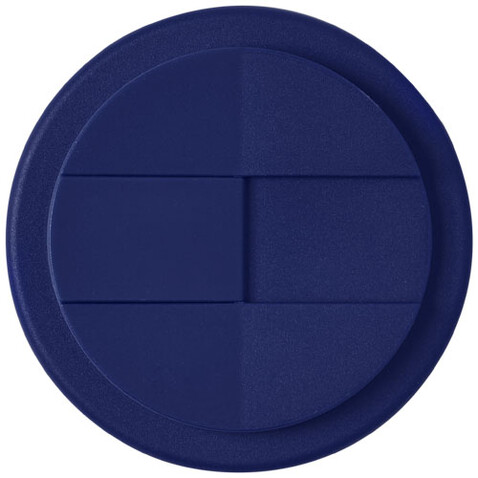 Americano® Eco 350 ml recycelter Becher mit auslaufsicherem Deckel, blau bedrucken, Art.-Nr. 21042505
