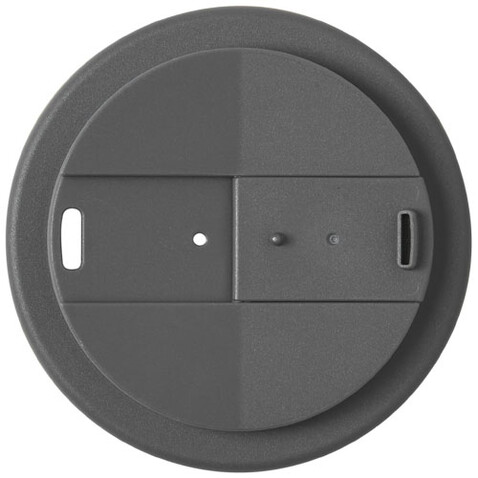 Americano® Eco 350 ml recycelter Becher mit auslaufsicherem Deckel, grau bedrucken, Art.-Nr. 21042508 Americano® Eco 350 ml recycelter Becher mit auslaufsicherem Deckel, grau bedrucken, Art.-Nr. 21042508