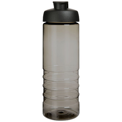H2O Active® Eco Treble 750 ml Sportflasche mit Stülpdeckel, kohle, schwarz bedrucken, Art.-Nr. 21047900