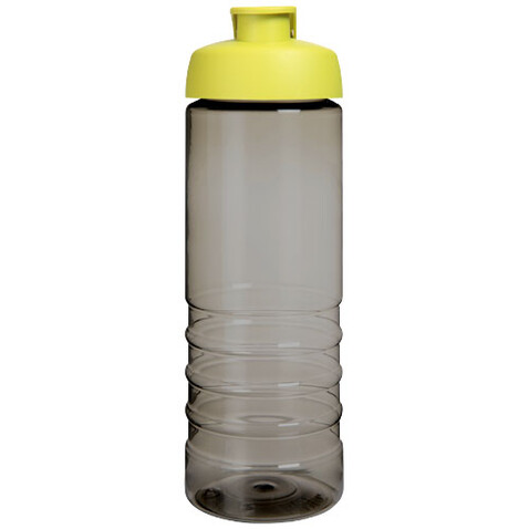 H2O Active® Eco Treble 750 ml Sportflasche mit Stülpdeckel, kohle, limone bedrucken, Art.-Nr. 21047902