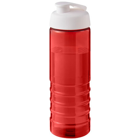 H2O Active® Eco Treble 750 ml Sportflasche mit Stülpdeckel, rot, weiss bedrucken, Art.-Nr. 21047909