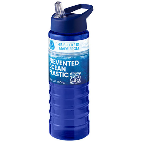 H2O Active® Eco Treble 750 ml Sportflasche mit Stülpdeckel, blau, blau bedrucken, Art.-Nr. 21048203