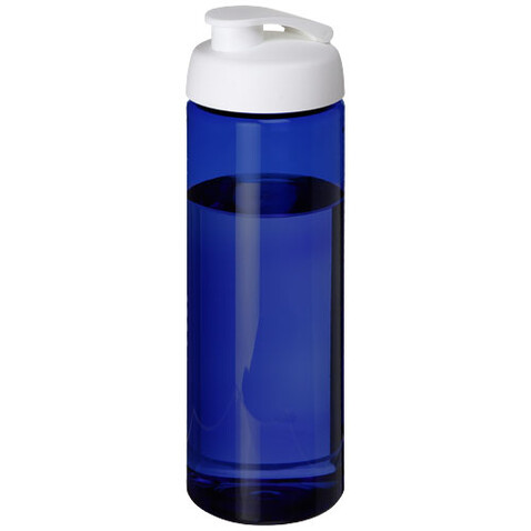 H2O Active® Eco Vibe 850 ml Sportflasche mit Klappdeckel, blau, weiss bedrucken, Art.-Nr. 21048307