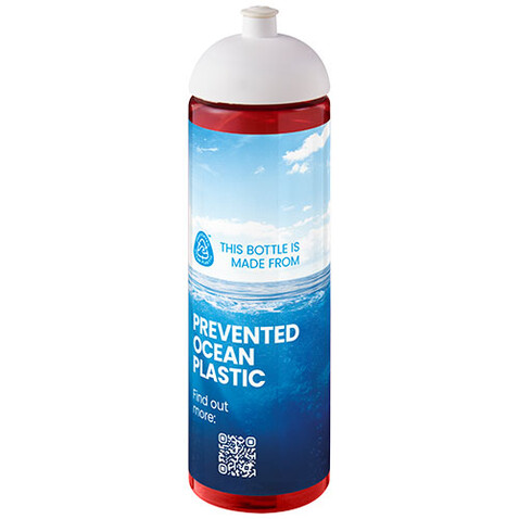 H2O Active® Eco Vibe 850 ml Sportflasche mit Stülpdeckel, rot, weiss bedrucken, Art.-Nr. 21048406