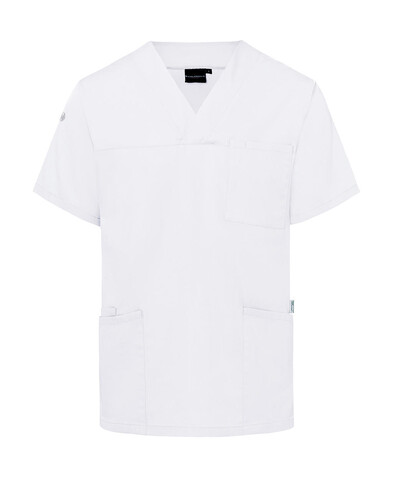 Karlowsky Men`s Slip-on Tunic Essential Short Sl., White, XL bedrucken, Art.-Nr. 028670006