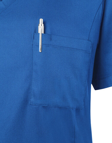 Karlowsky Ladies` Slip-on Tunic Essential Short Sl., Emerald Green, L bedrucken, Art.-Nr. 029675015