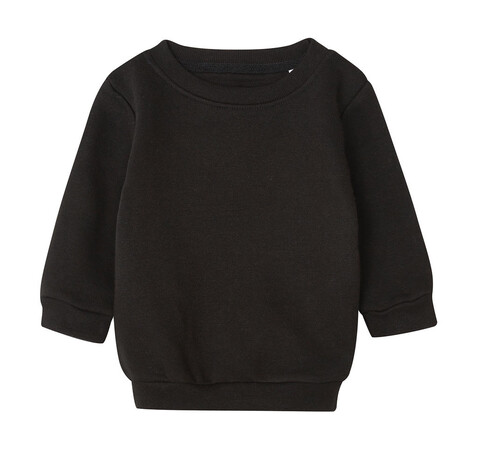 BabyBugz Baby Essential Sweatshirt, Black, 6-12 bedrucken, Art.-Nr. 074471013