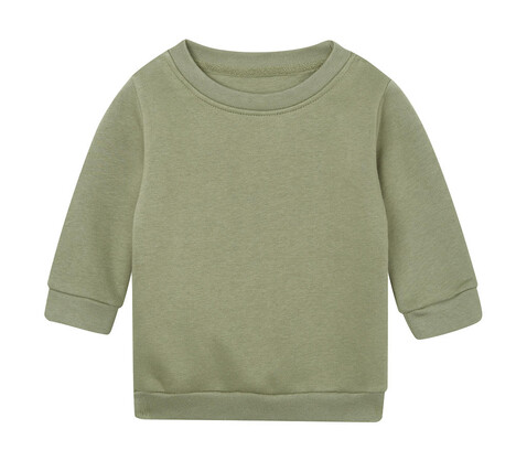 BabyBugz Baby Essential Sweatshirt, Soft Olive, 18-24 bedrucken, Art.-Nr. 074475345