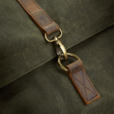 Quadra Heritage Waxed Canvas Backpack, Olive Green, One Size bedrucken, Art.-Nr. 081305300