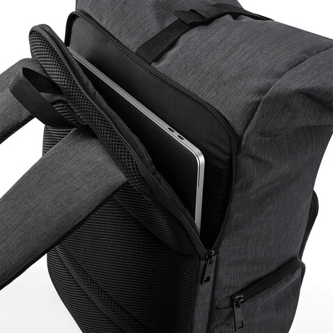 Quadra Q-Tech Charge Roll-Top Backpack, Granite Marl, One Size bedrucken, Art.-Nr. 089301100