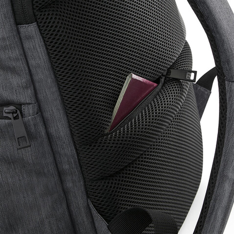 Quadra Q-Tech Charge Roll-Top Backpack, Granite Marl, One Size bedrucken, Art.-Nr. 089301100