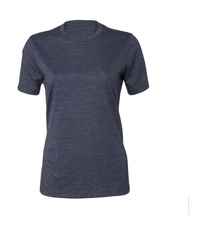 Bella Women`s Relaxed CVC Jersey Short Sleeve Tee, Heather Navy, L bedrucken, Art.-Nr. 095062045