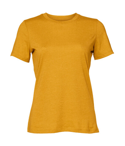 Bella Women`s Relaxed CVC Jersey Short Sleeve Tee, Heather Mustard, S bedrucken, Art.-Nr. 095066463
