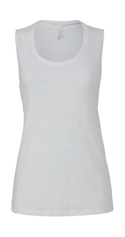 Bella Flowy Scoop Muscle Tank Top, White Marble, L bedrucken, Art.-Nr. 167060025