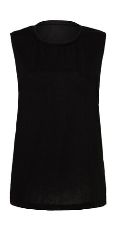 Bella Flowy Scoop Muscle Tank Top, Black, S bedrucken, Art.-Nr. 167061013