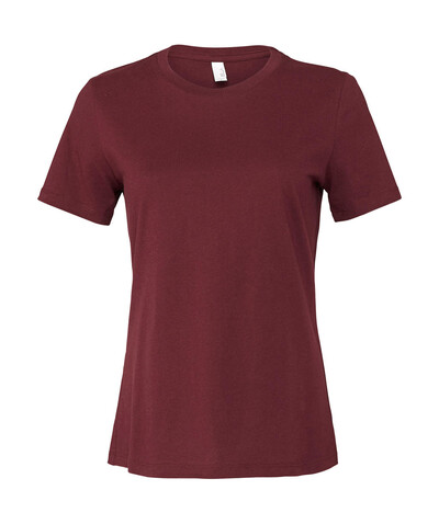 Bella Women`s Relaxed Jersey Short Sleeve Tee, Maroon, XL bedrucken, Art.-Nr. 194064456