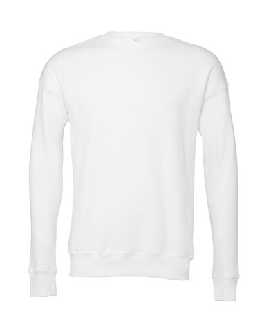 Bella Unisex Drop Shoulder Fleece, White, XS bedrucken, Art.-Nr. 208060002