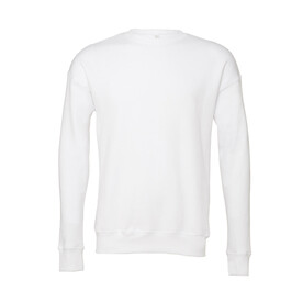 Bella Unisex Drop Shoulder Fleece, White, XS bedrucken, Art.-Nr. 208060002 Bella Unisex Drop Shoulder Fleece, White, XS bedrucken, Art.-Nr. 208060002