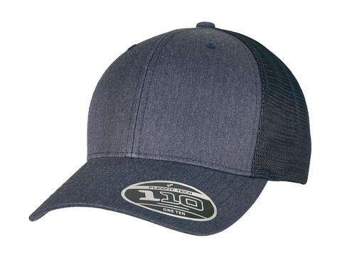 Flexfit 110 Flexfit Melange Trucker, Heather/Navy, One Size bedrucken, Art.-Nr. 321681620