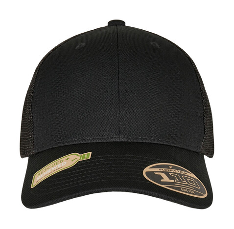 Flexfit 110 Recycled Alpha Shape Trucker, Black, One Size bedrucken, Art.-Nr. 322681010