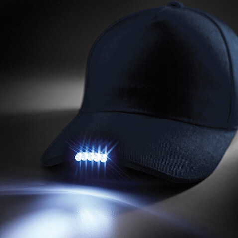 Beechfield LED Light Cap, Black, One Size bedrucken, Art.-Nr. 353691010