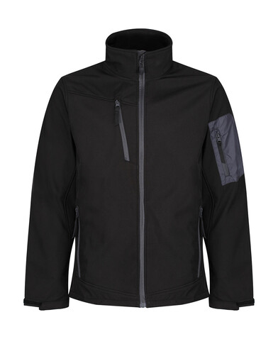 Regatta Arcola 3 Layer Softshell, Black/Seal Grey, 2XL bedrucken, Art.-Nr. 400171517