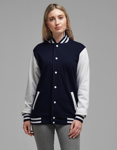 FDM Varsity Jacket, Purple/White, XL bedrucken, Art.-Nr. 455553746